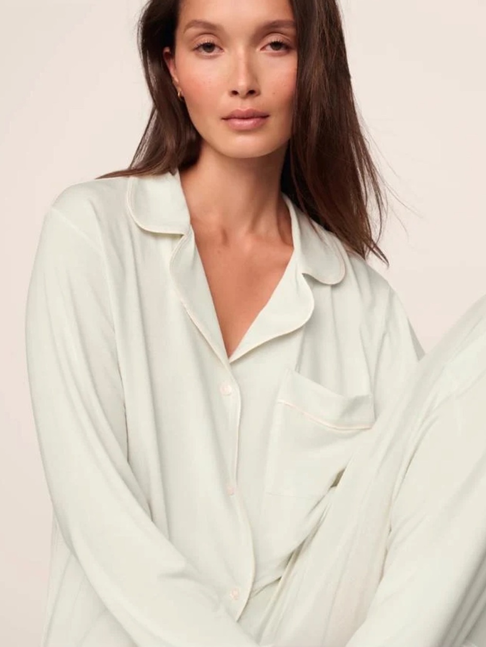 Eberjey - Eberjey Gisele TENCEL Modal Long PJ Set - SEAFOAM / IVORY